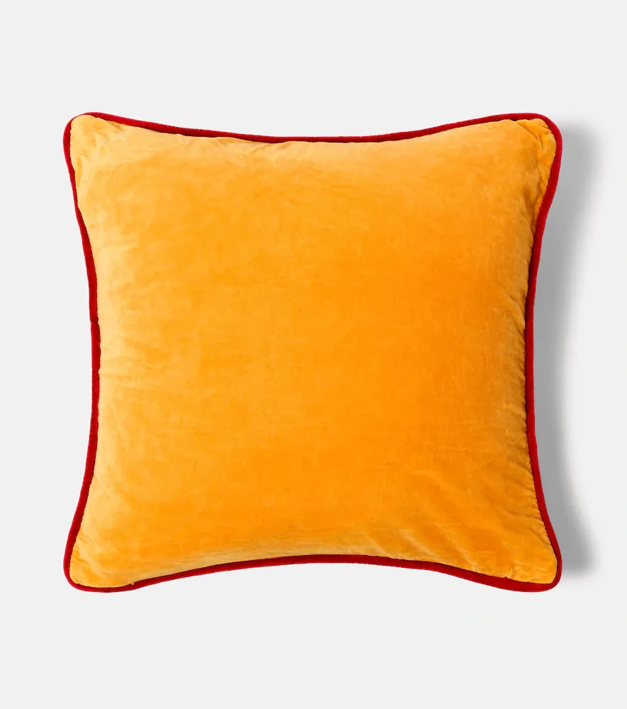 LES OTTOMANS Embroidered coton velvet cushion | Thumbnail 3 LES OTTOMANS Embroidered coton velvet cushion | Thumbnail 3