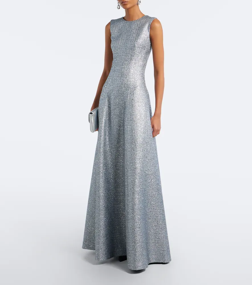 Emilia Wickstead Nodin tweed gown | Thumbnail 6