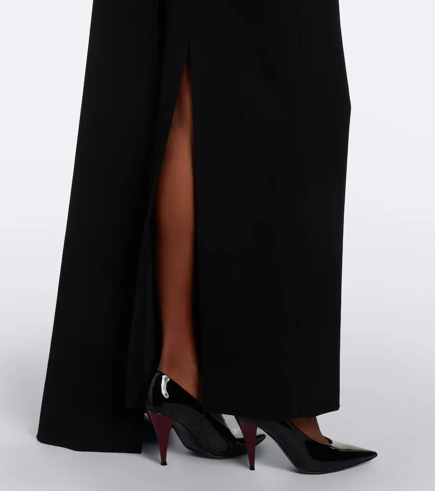 Roland Mouret Floral-appliqué one-shoulder crêpe gown | Thumbnail 2