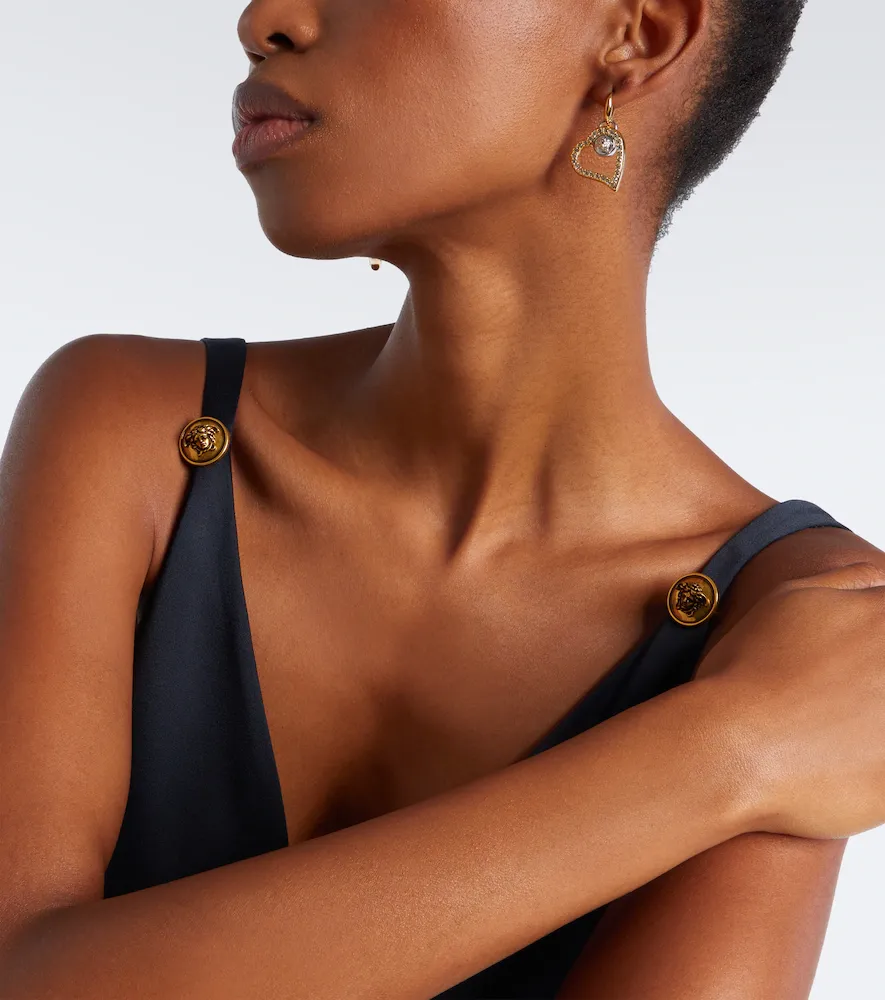 Versace Medusa crystal-embellished drop earrings | Thumbnail 6 Versace Medusa crystal-embellished drop earrings | Thumbnail 6