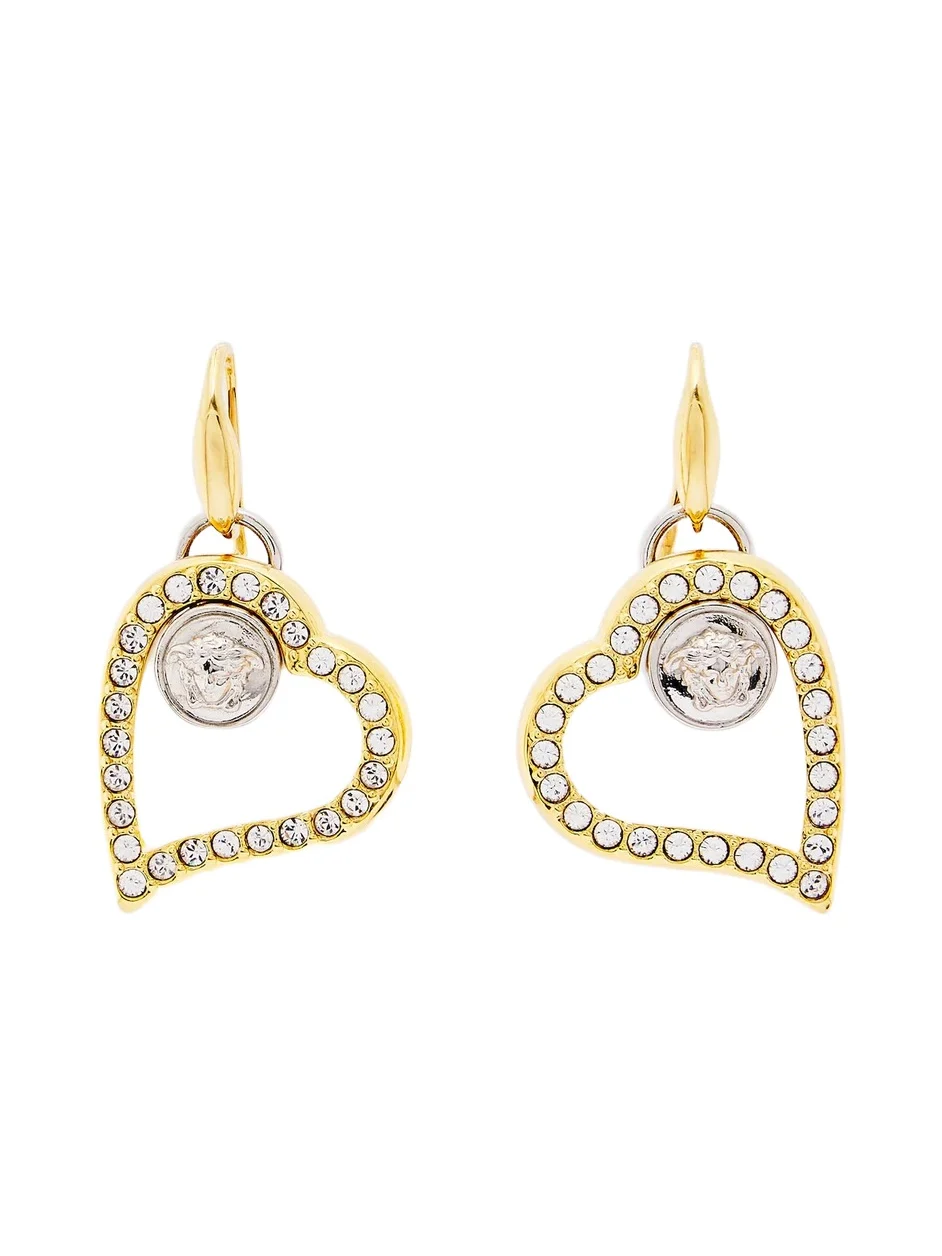 Versace Medusa crystal-embellished drop earrings