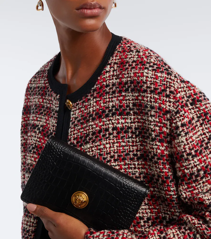 Versace Emblème Mini leather crossbody bag | Thumbnail 4 Versace Emblème Mini leather crossbody bag | Thumbnail 4
