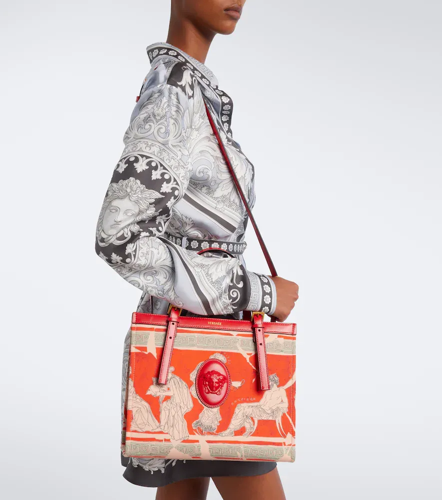 Versace Rivière Mini printed canvas shopper | Thumbnail 4