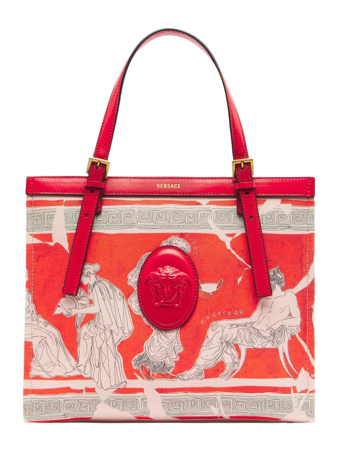 Versace Rivière Mini printed canvas shopper
