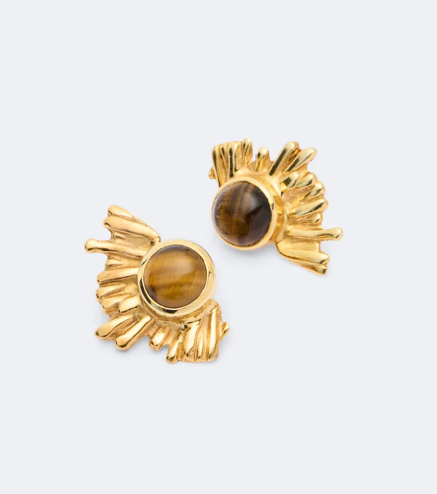 YSSO Crescent Sun 24kt gold-plated earrings | Thumbnail 4 YSSO Crescent Sun 24kt gold-plated earrings | Thumbnail 4