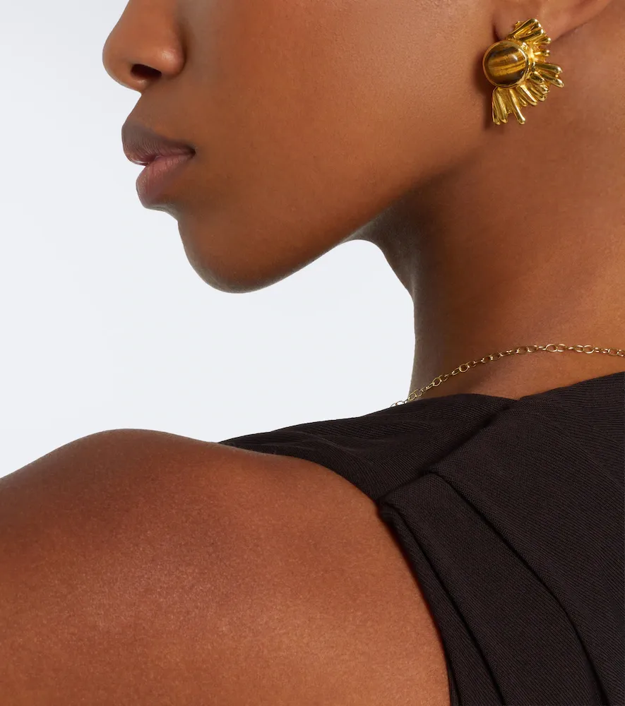 YSSO Crescent Sun 24kt gold-plated earrings | Thumbnail 5 YSSO Crescent Sun 24kt gold-plated earrings | Thumbnail 5