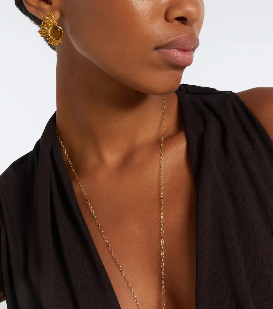 YSSO Crescent Sun 24kt gold-plated earrings | Thumbnail 6 YSSO Crescent Sun 24kt gold-plated earrings | Thumbnail 6