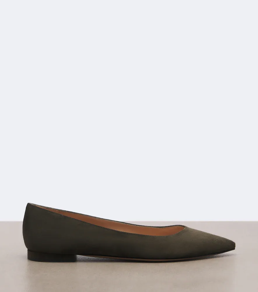 Gianvito Rossi Gianvito suede ballet flats | Thumbnail 2 Gianvito Rossi Gianvito suede ballet flats | Thumbnail 2