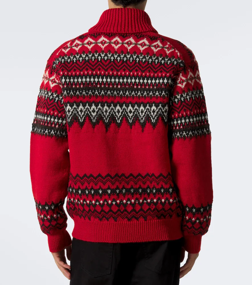 Junya Watanabe Suede-trimmed wool zip-up cardigan | Thumbnail 6 Junya Watanabe Suede-trimmed wool zip-up cardigan | Thumbnail 6