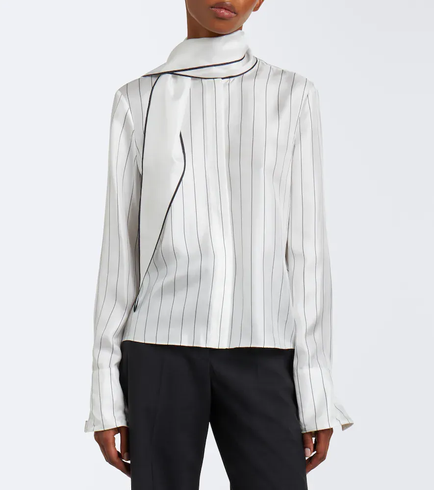 Dorothee Schumacher Stripes With A Twist silk twill blouse | Thumbnail 6 Dorothee Schumacher Stripes With A Twist silk twill blouse | Thumbnail 6