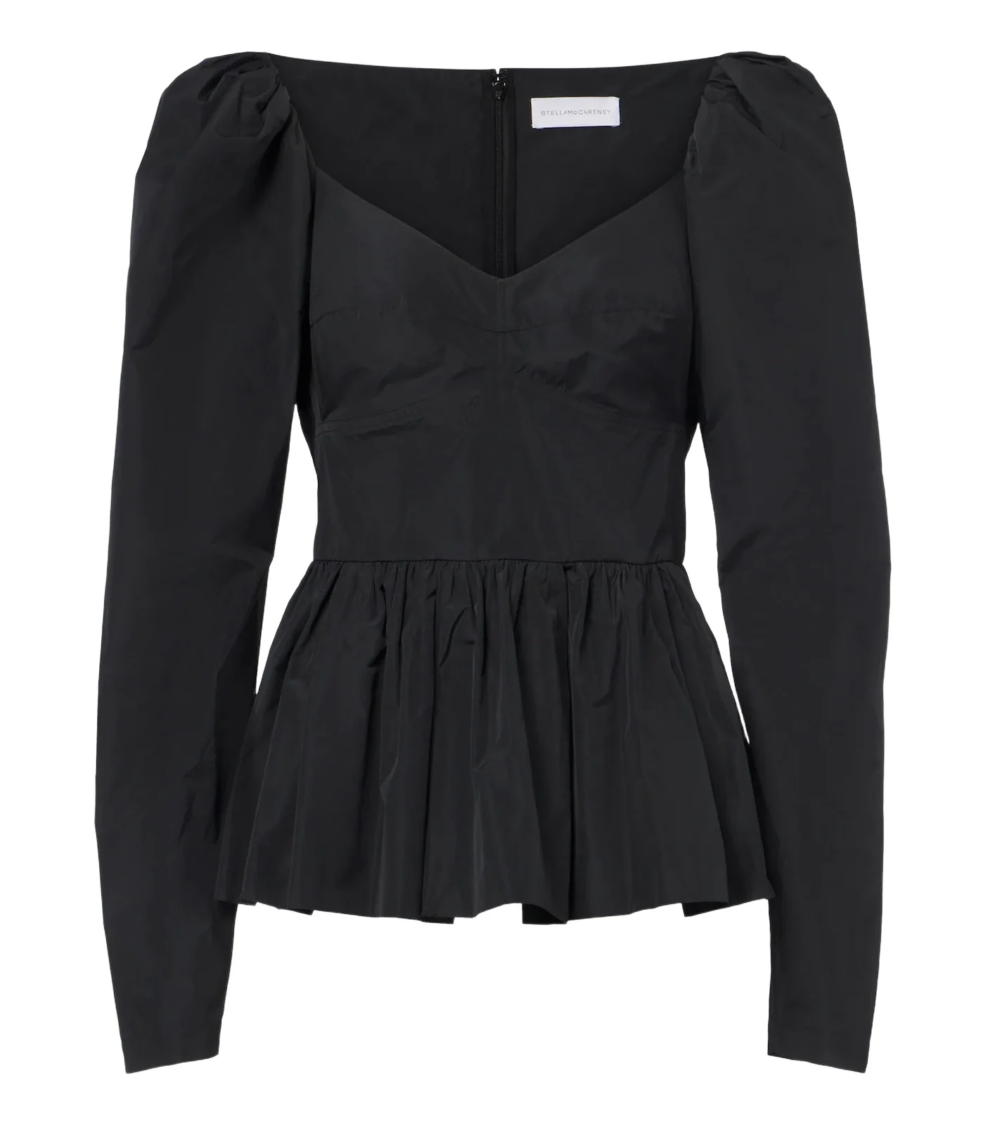 Peplum taffeta top