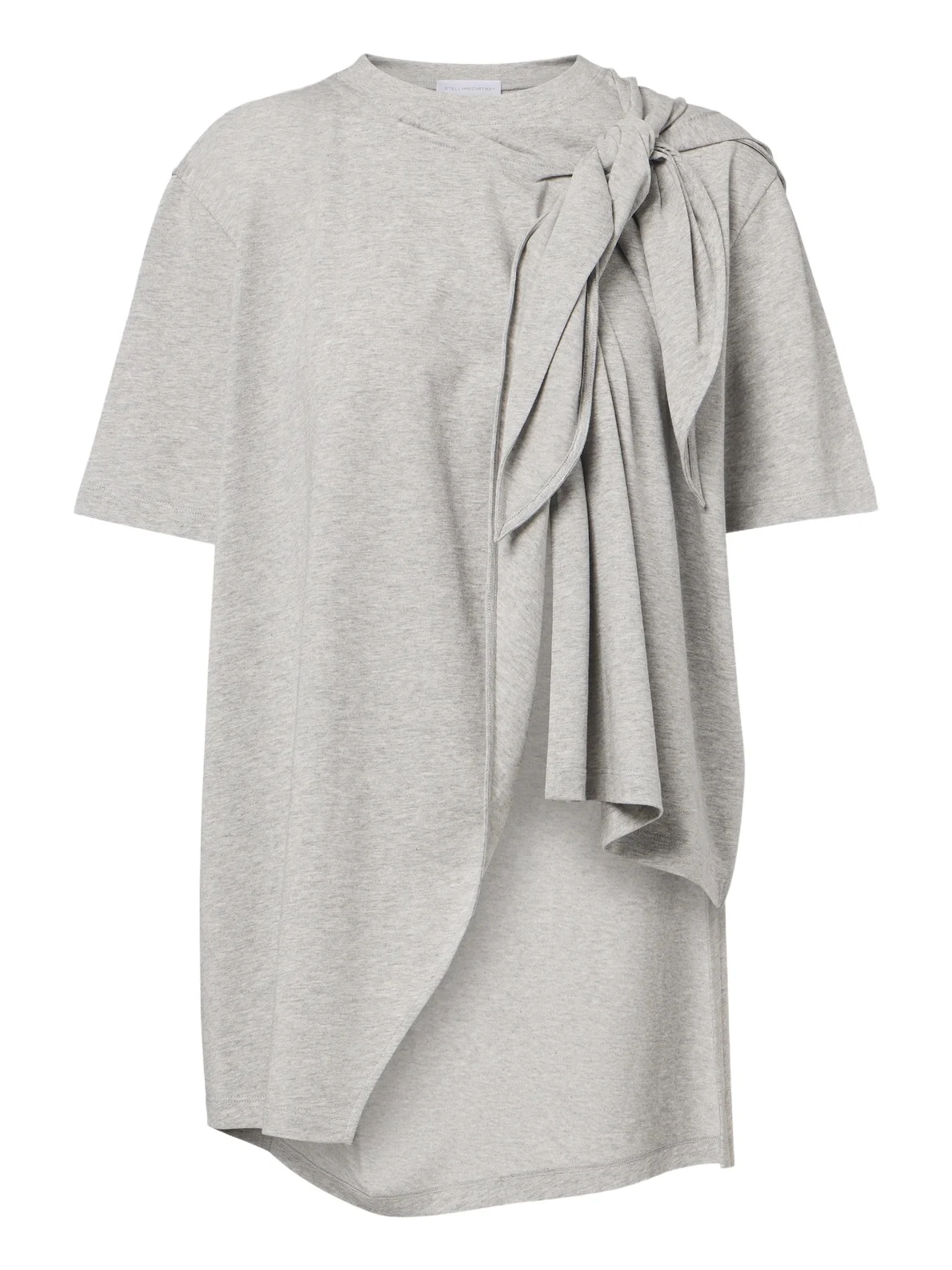 Stella McCartney Draped asymmetric cotton jersey top