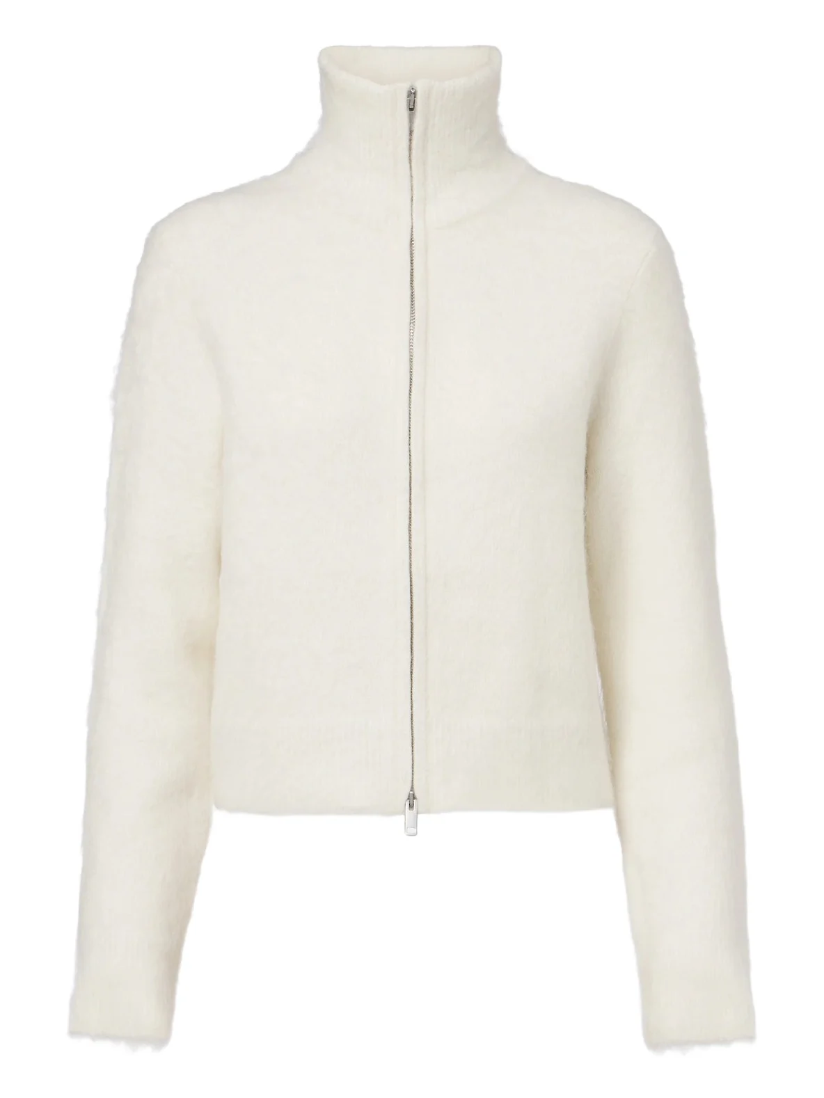 Wool and alpaca-blend zip-up cardigan