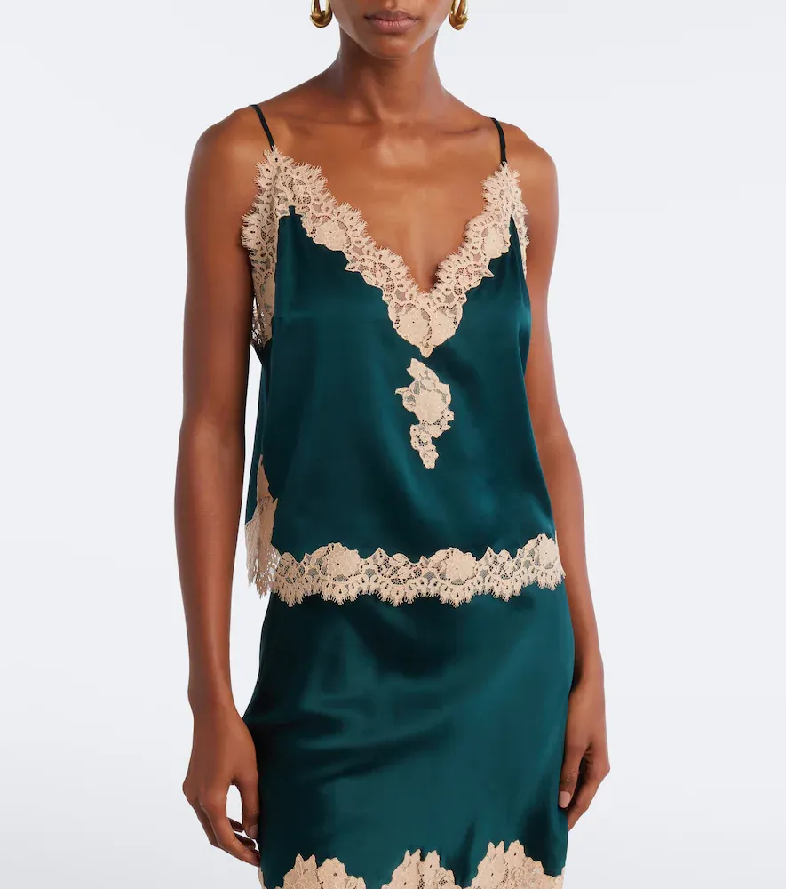 DÔEN Dôen Kira lace-trimmed silk satin camisole | Thumbnail 2 DÔEN Dôen Kira lace-trimmed silk satin camisole | Thumbnail 2