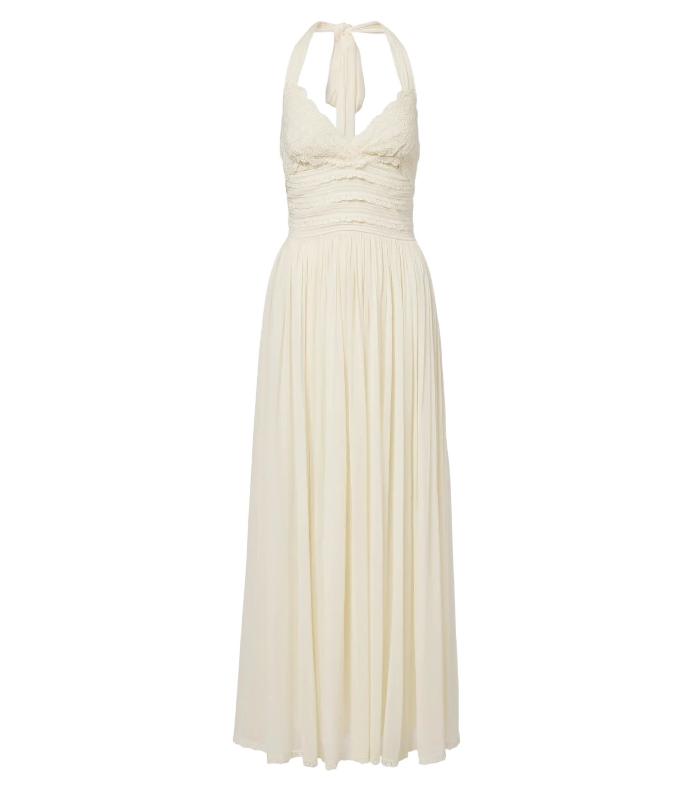 Fairlight lace-trimmed halterneck maxi dress Fairlight lace-trimmed halterneck maxi dress
