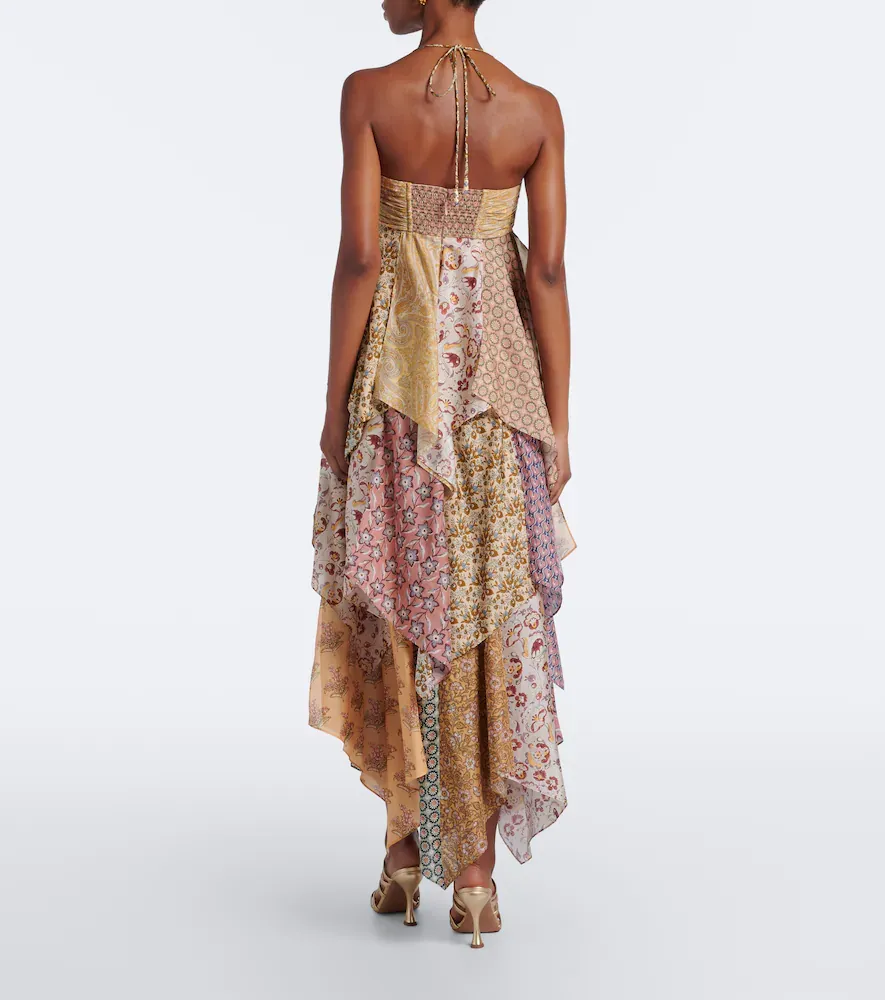 Zimmermann Fairlight patchwork silk midi dress | Thumbnail 4