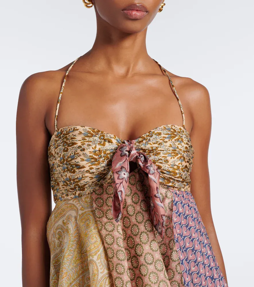 Zimmermann Fairlight patchwork silk midi dress | Thumbnail 5