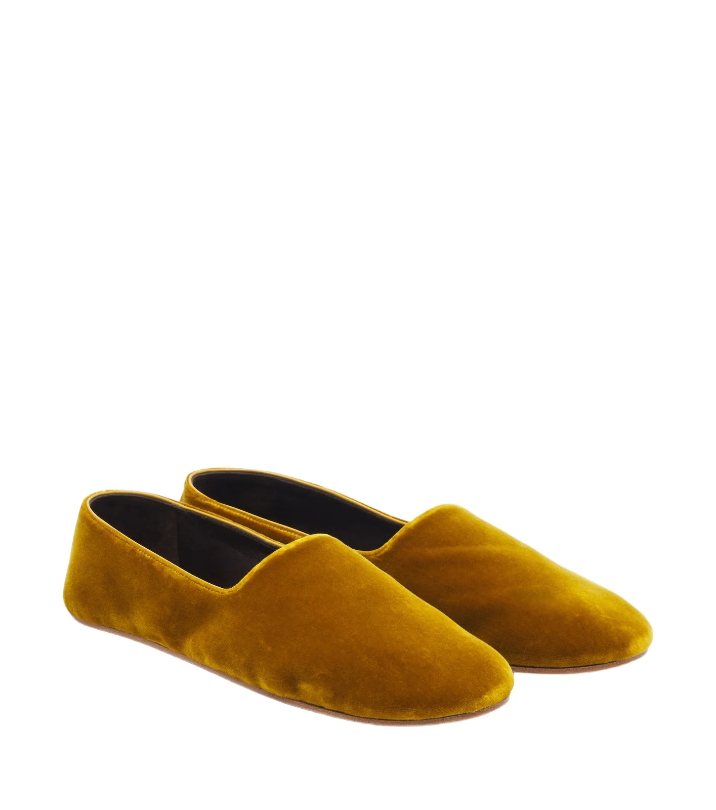 The Row Ponti velvet slip-on shoes