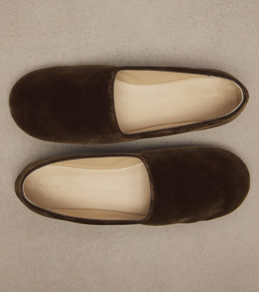 The Row Ponti velvet slip-on shoes | Thumbnail 3