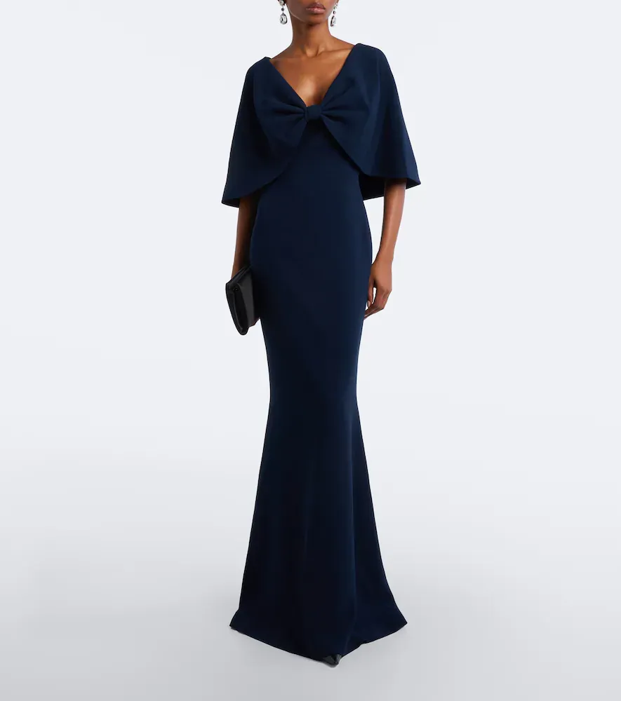 Elie Saab Caped crêpe gown | Thumbnail 2