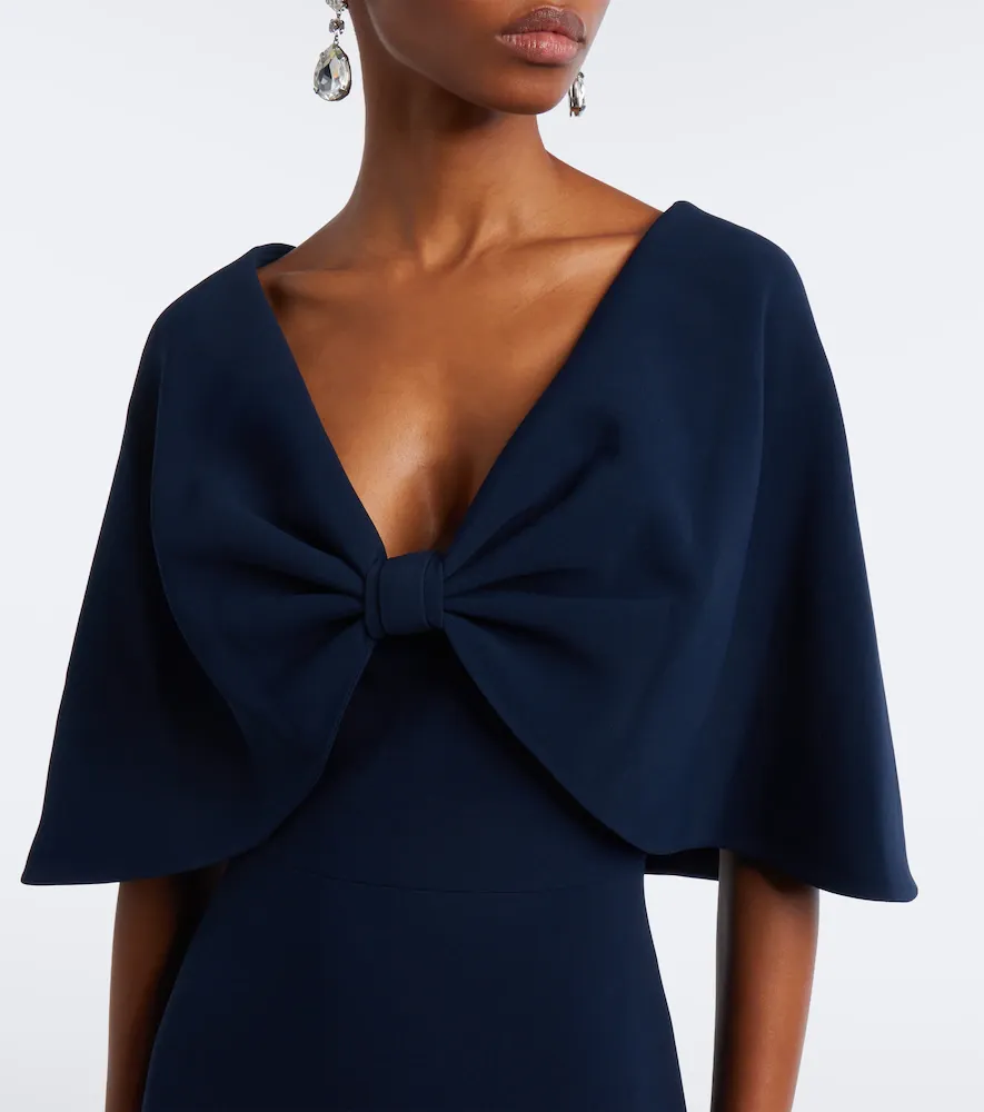 Elie Saab Caped crêpe gown | Thumbnail 3