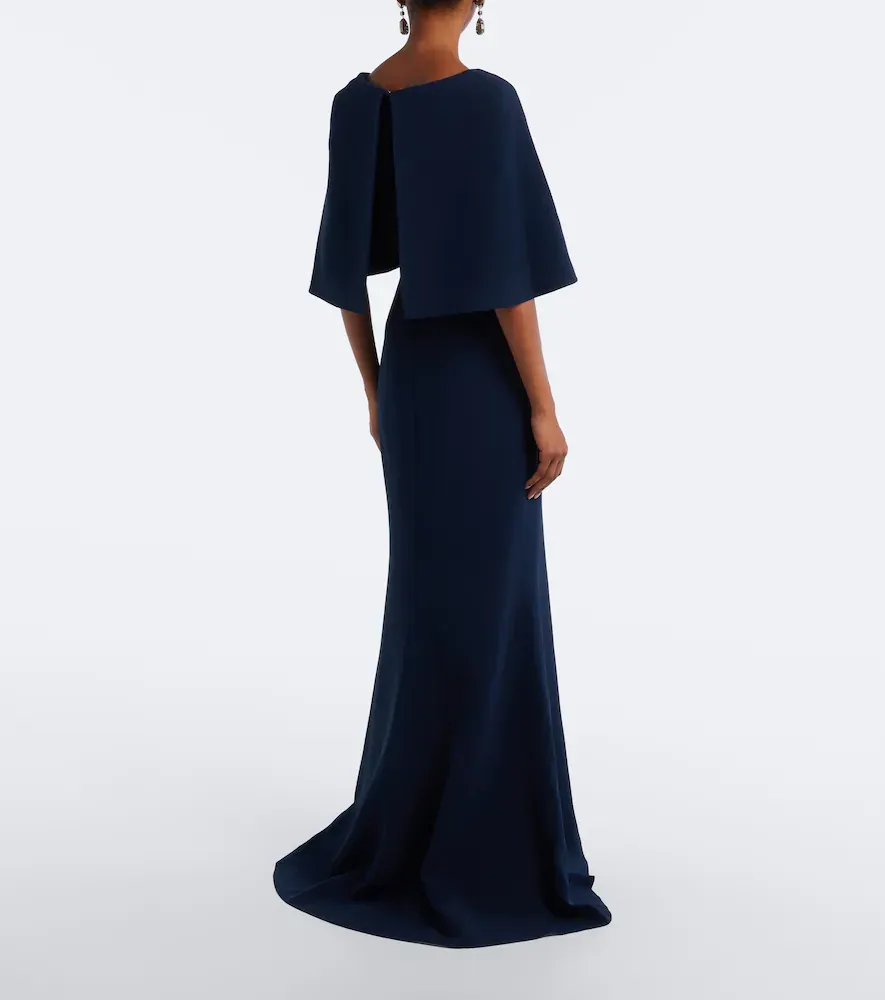 Elie Saab Caped crêpe gown | Thumbnail 5