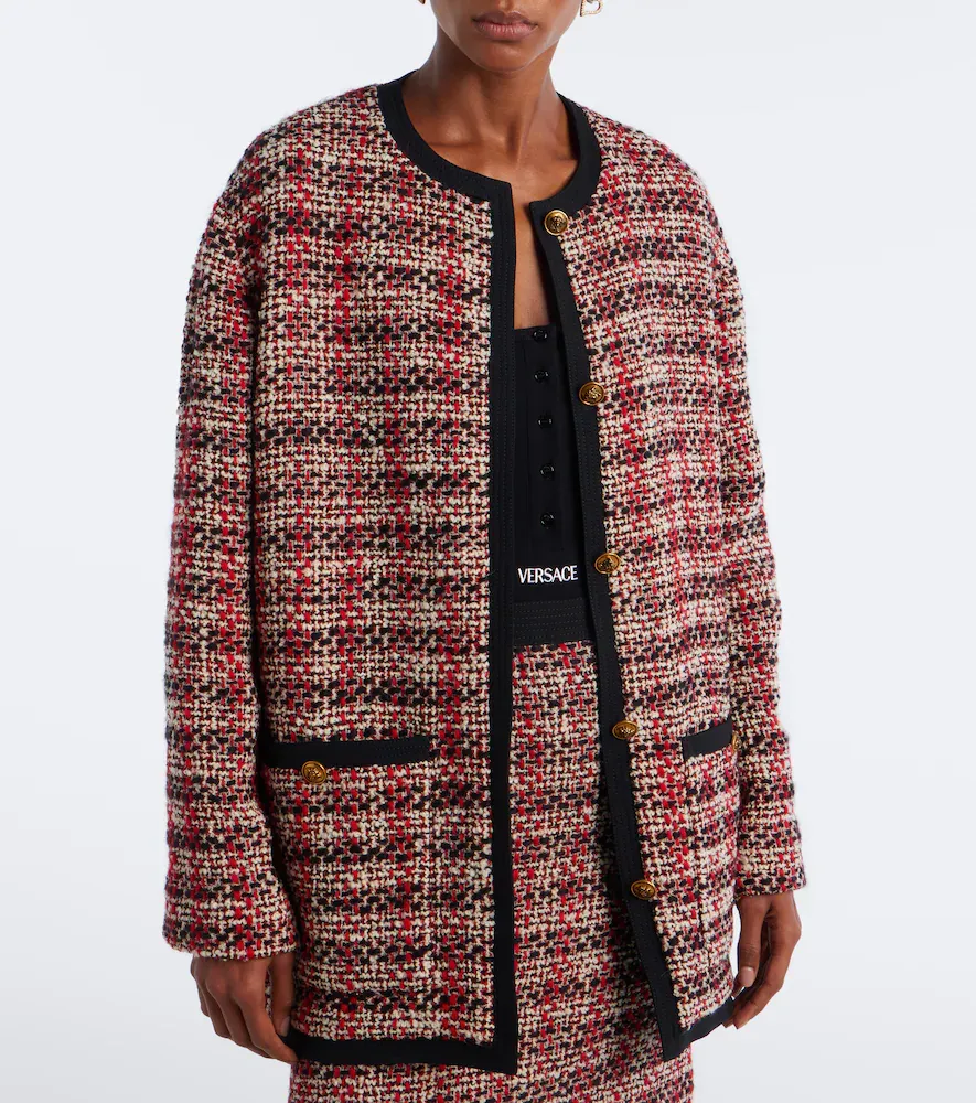 Versace Medusa wool-blend tweed jacket | Thumbnail 2