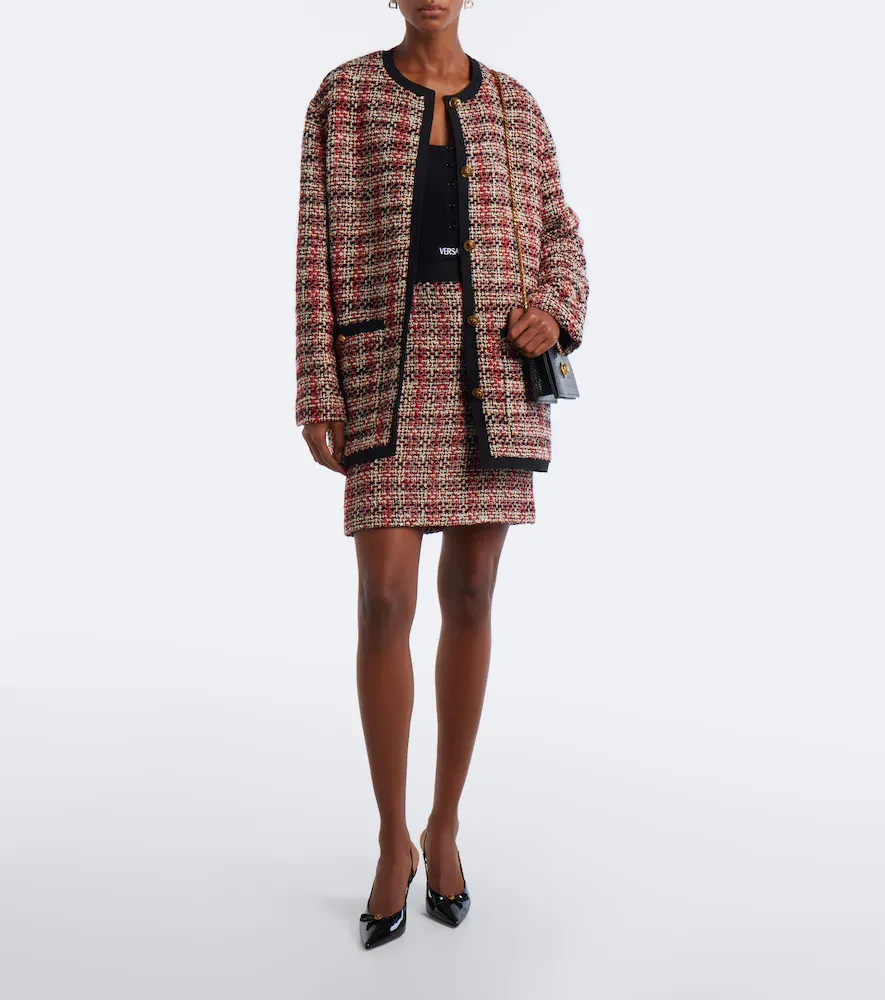 Versace Medusa wool-blend tweed jacket | Thumbnail 5