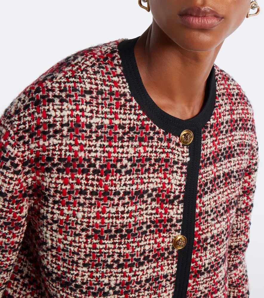 Versace Medusa wool-blend tweed jacket | Thumbnail 6