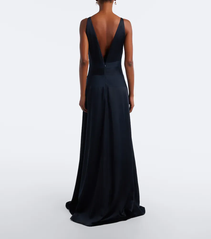 Versace Medusa satin gown | Thumbnail 4 Versace Medusa satin gown | Thumbnail 4