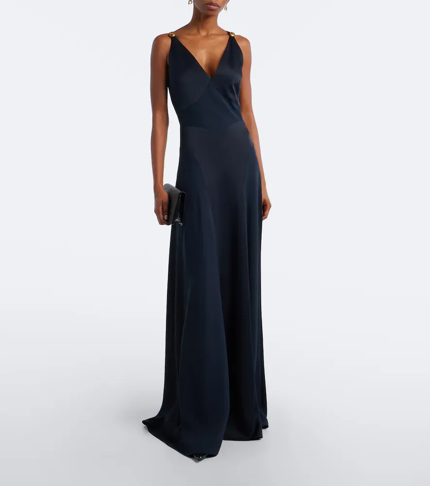 Versace Medusa satin gown | Thumbnail 5 Versace Medusa satin gown | Thumbnail 5
