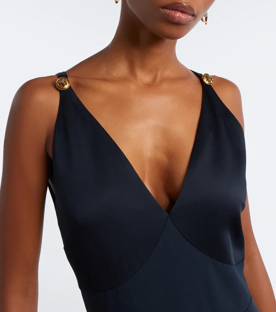 Versace Medusa satin gown | Thumbnail 6 Versace Medusa satin gown | Thumbnail 6