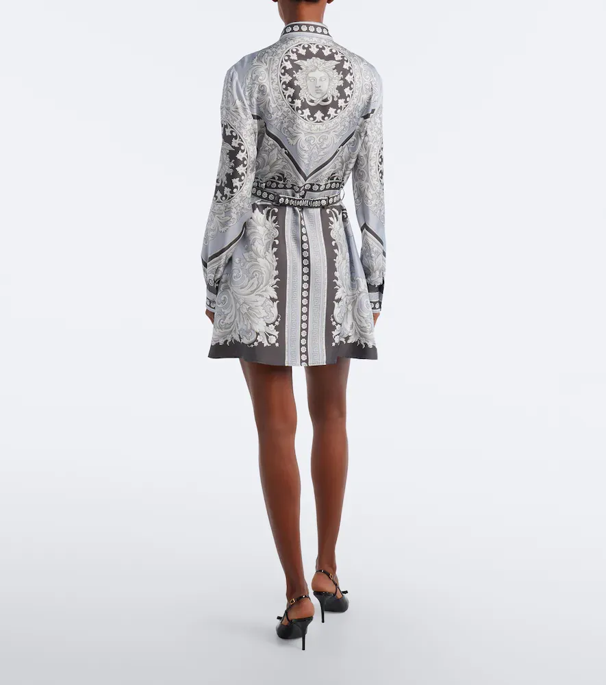 Versace Medusa printed silk twill shirt dress | Thumbnail 2 Versace Medusa printed silk twill shirt dress | Thumbnail 2