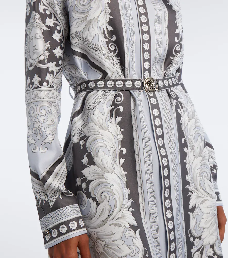 Versace Medusa printed silk twill shirt dress | Thumbnail 5 Versace Medusa printed silk twill shirt dress | Thumbnail 5