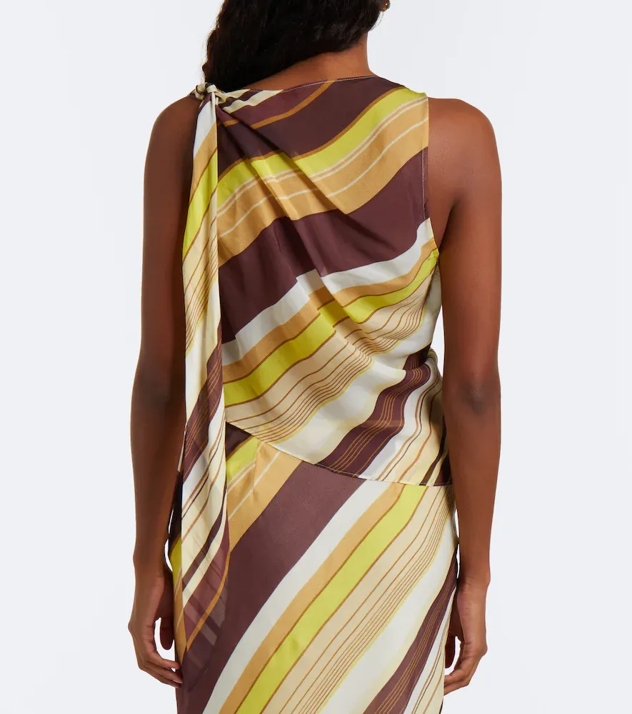 SIR. Vivia tie-detail striped top | Thumbnail 3
