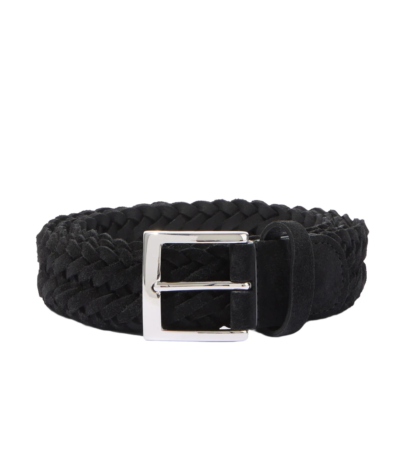 Kiton Braided suede belt