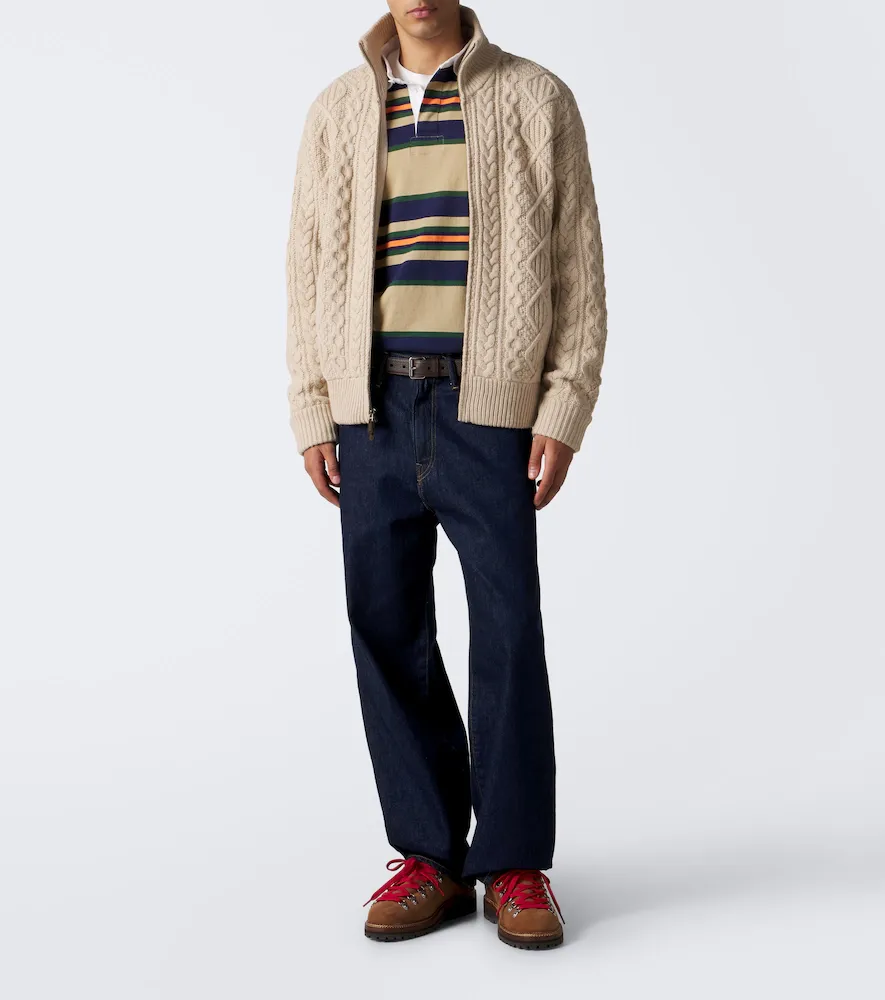 Polo Ralph Lauren Aran-knit wool and alpaca zip-up sweater | Thumbnail 2 Polo Ralph Lauren Aran-knit wool and alpaca zip-up sweater | Thumbnail 2