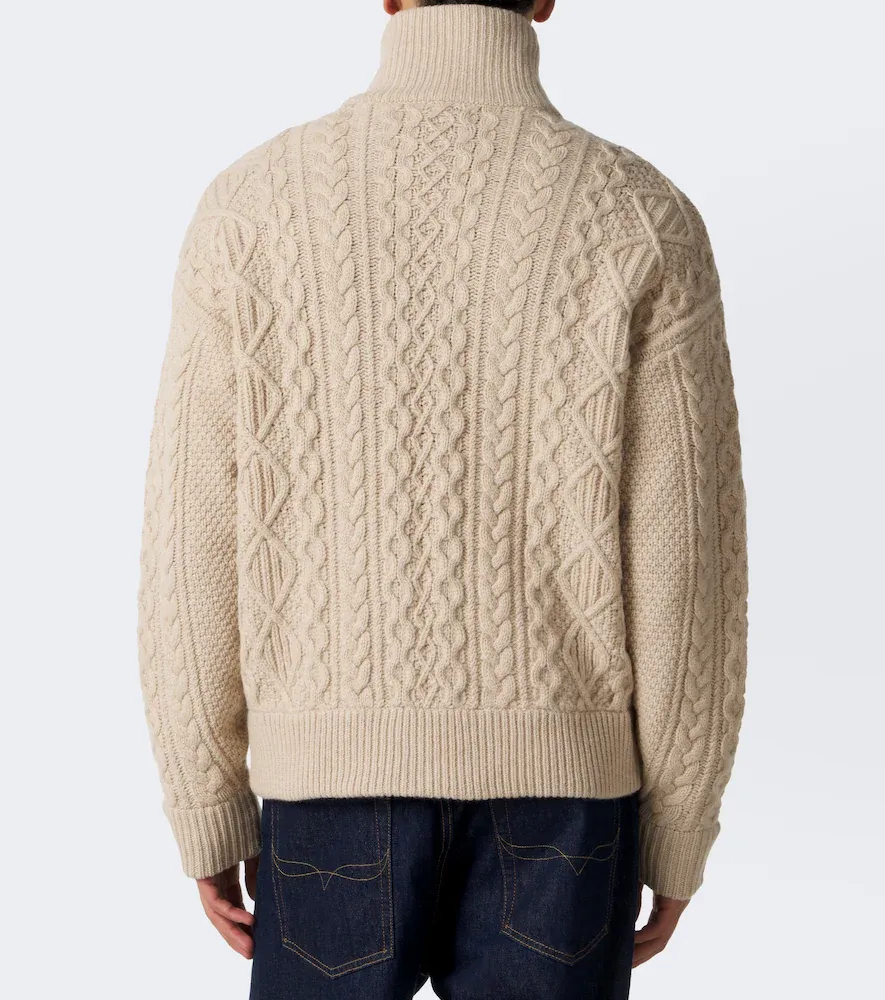 Polo Ralph Lauren Aran-knit wool and alpaca zip-up sweater | Thumbnail 3 Polo Ralph Lauren Aran-knit wool and alpaca zip-up sweater | Thumbnail 3