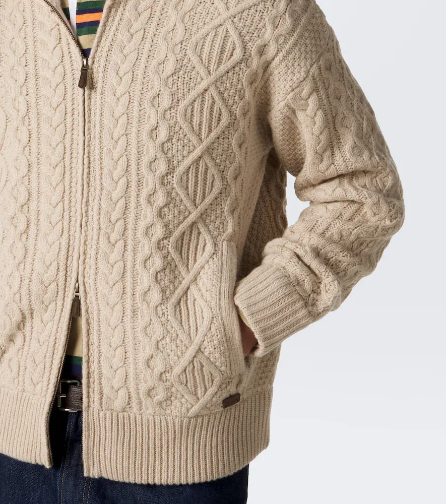 Polo Ralph Lauren Aran-knit wool and alpaca zip-up sweater | Thumbnail 5 Polo Ralph Lauren Aran-knit wool and alpaca zip-up sweater | Thumbnail 5