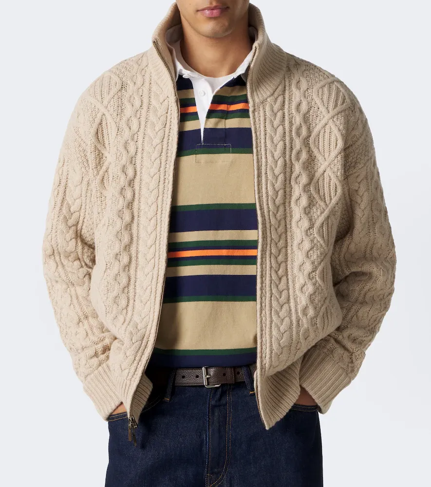 Polo Ralph Lauren Aran-knit wool and alpaca zip-up sweater | Thumbnail 6 Polo Ralph Lauren Aran-knit wool and alpaca zip-up sweater | Thumbnail 6