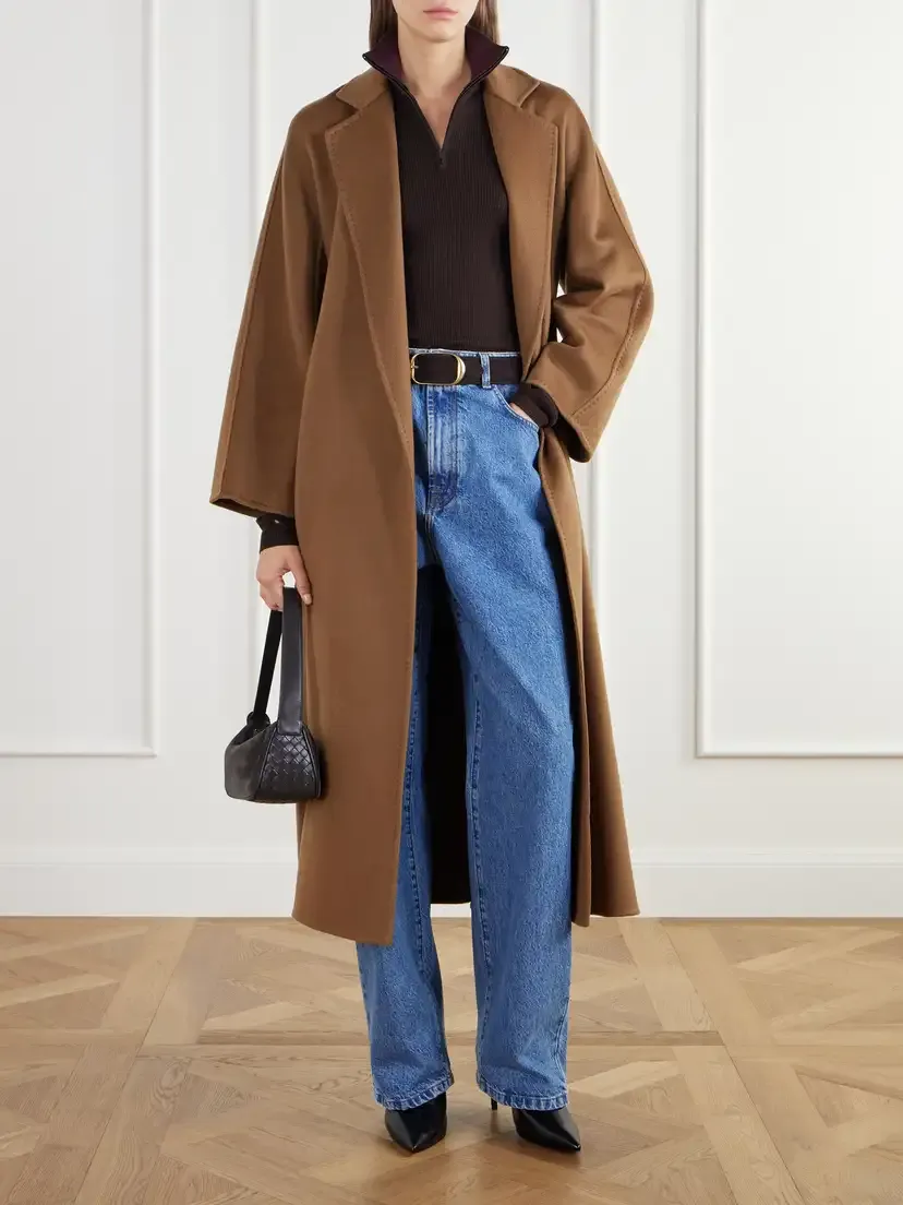 Max Mara Trenna Belted Cashmere-flannel Coat | Thumbnail 2 Max Mara Trenna Belted Cashmere-flannel Coat | Thumbnail 2