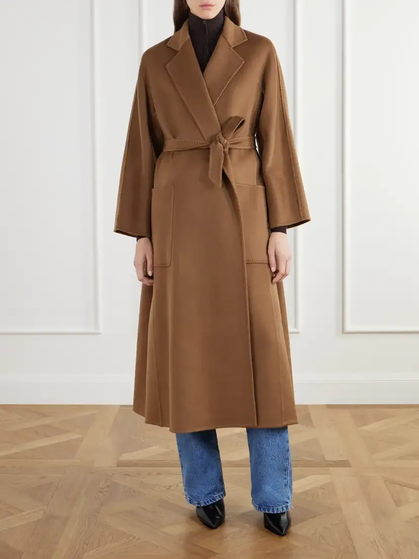 Max Mara Trenna Belted Cashmere-flannel Coat | Thumbnail 3 Max Mara Trenna Belted Cashmere-flannel Coat | Thumbnail 3