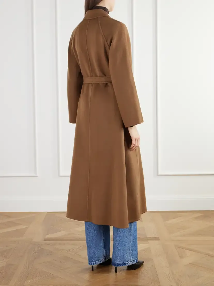 Max Mara Trenna Belted Cashmere-flannel Coat | Thumbnail 4 Max Mara Trenna Belted Cashmere-flannel Coat | Thumbnail 4