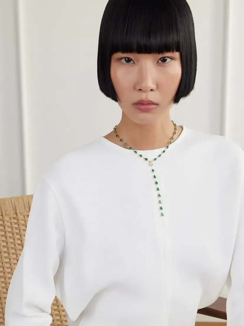 SHAY 18-karat Gold, Emerald And Diamond Necklace - Green | Thumbnail 2 SHAY 18-karat Gold, Emerald And Diamond Necklace - Green | Thumbnail 2