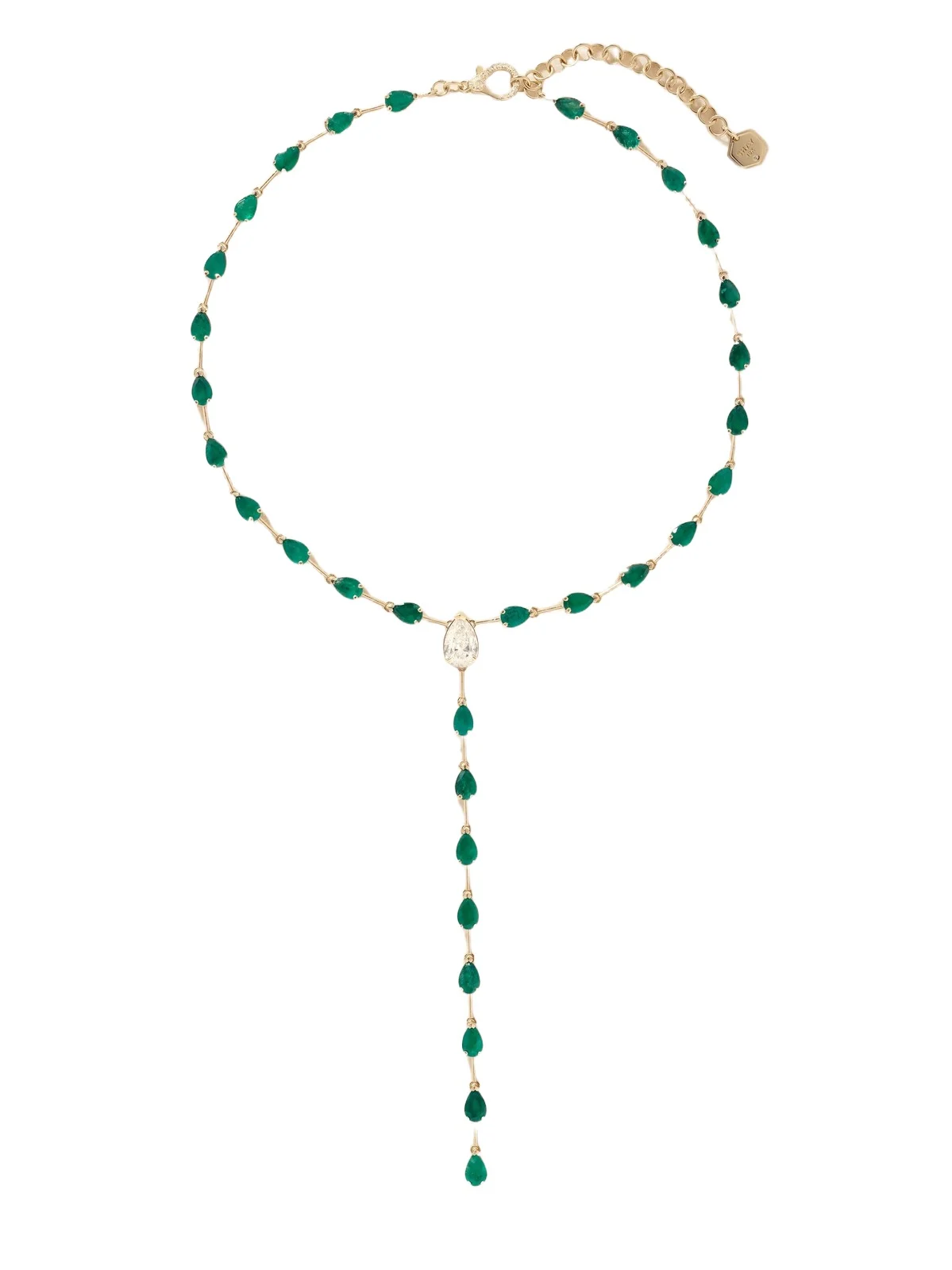 SHAY 18-karat Gold, Emerald And Diamond Necklace - Green