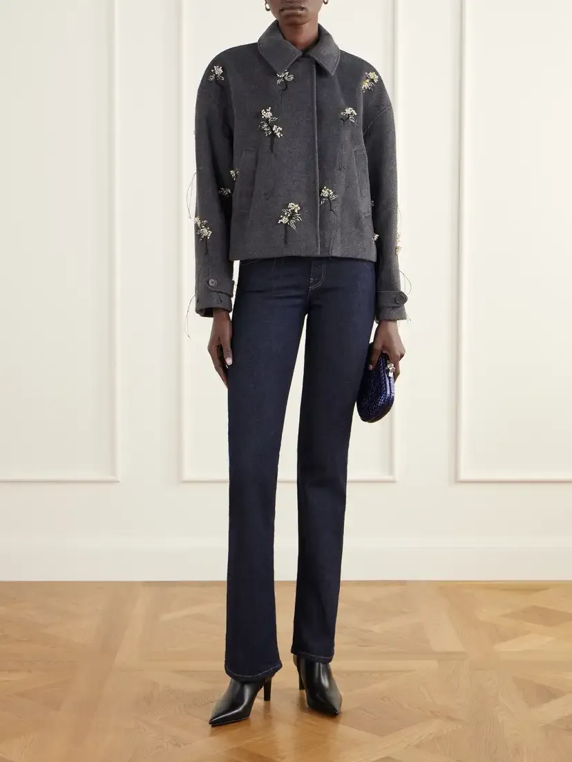 Simkhai Katya Bead-embellished Embriodered Wool-blend Felt Jacket | Thumbnail 2