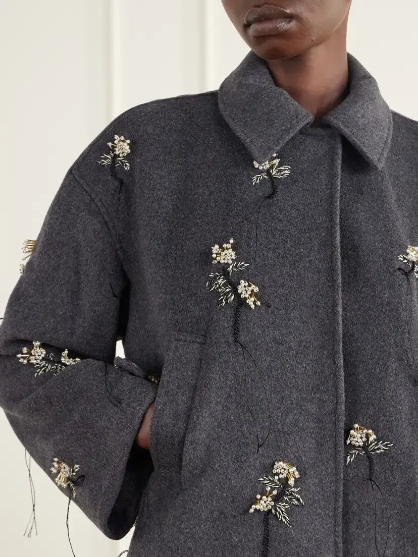 Simkhai Katya Bead-embellished Embriodered Wool-blend Felt Jacket | Thumbnail 5