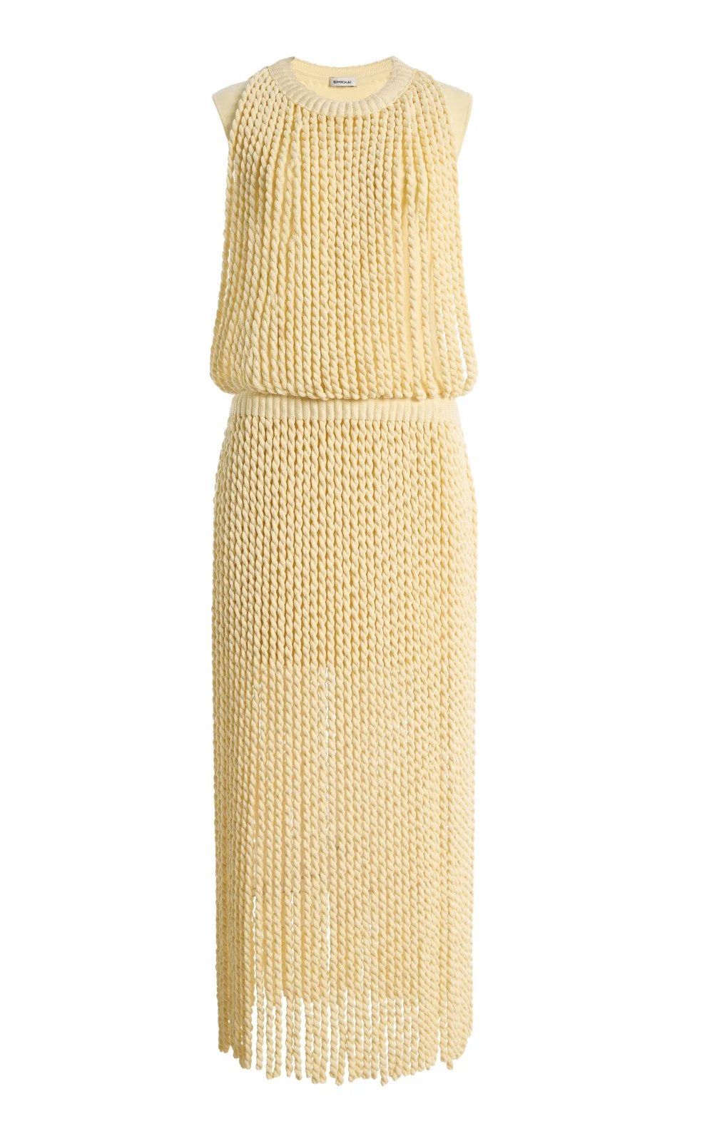 Simkhai Ottavia Fringed Knit Midi Dress