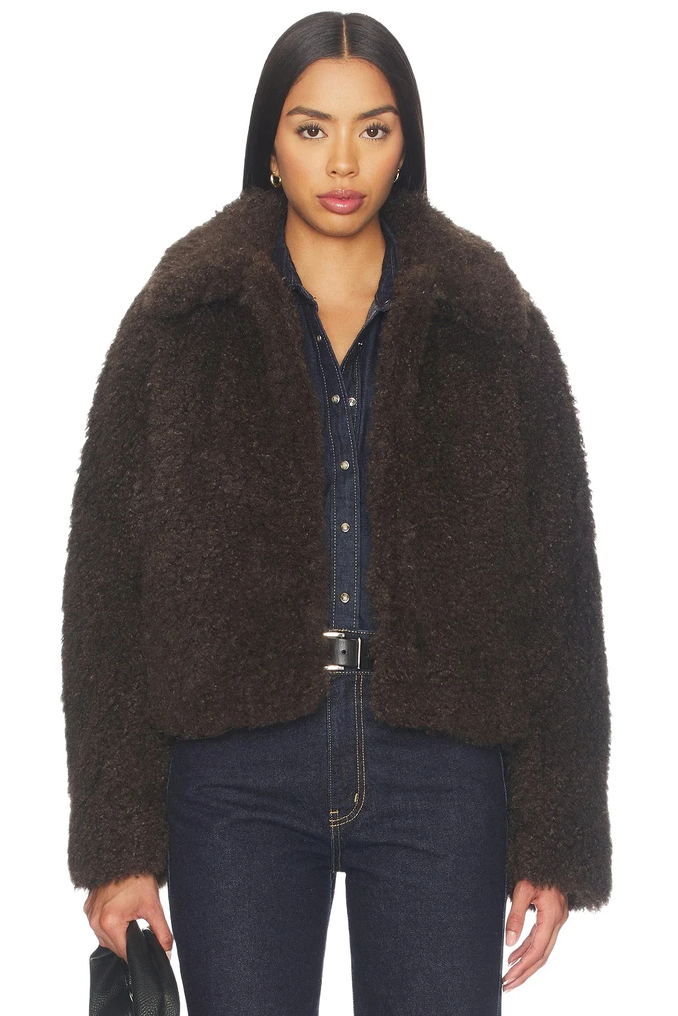 Vince Faux Fur Cropped Jacket