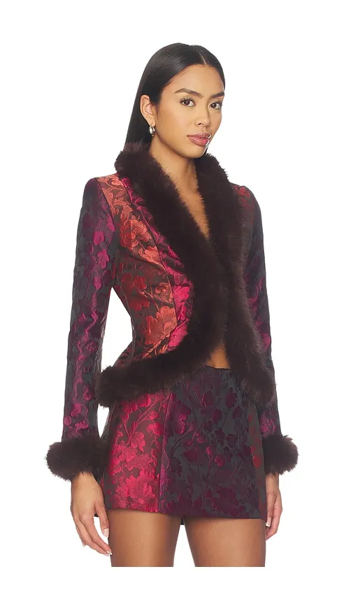 Amanda Uprichard Anya Faux Fur Jacket | Thumbnail 2 Amanda Uprichard Anya Faux Fur Jacket | Thumbnail 2